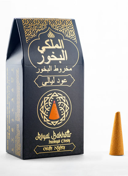 Royal Bakhour Oudh Nights Incense Cones – 30 Pieces