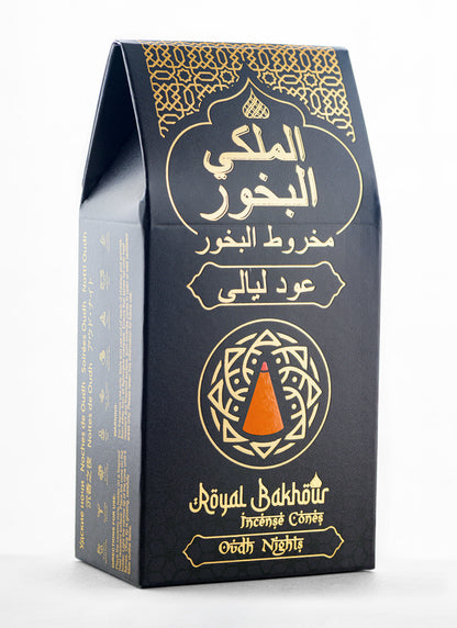 Royal Bakhour Oudh Nights Incense Cones – 30 Pieces