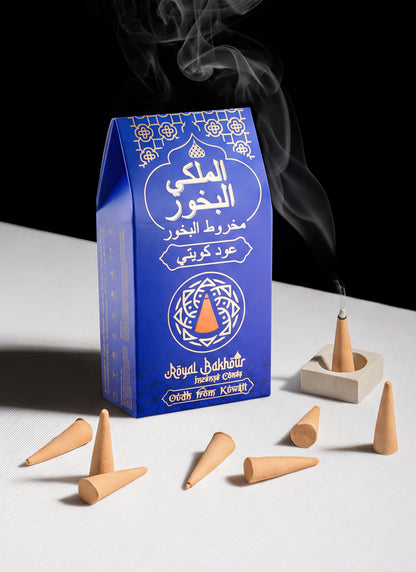 Royal Bakhour Oudh from Kuwait Incense Cones – 30 Pieces