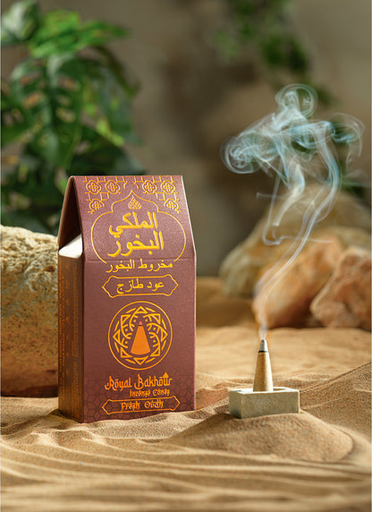 Royal Bakhour Fresh Oudh Incense Cones – 30 Pieces
